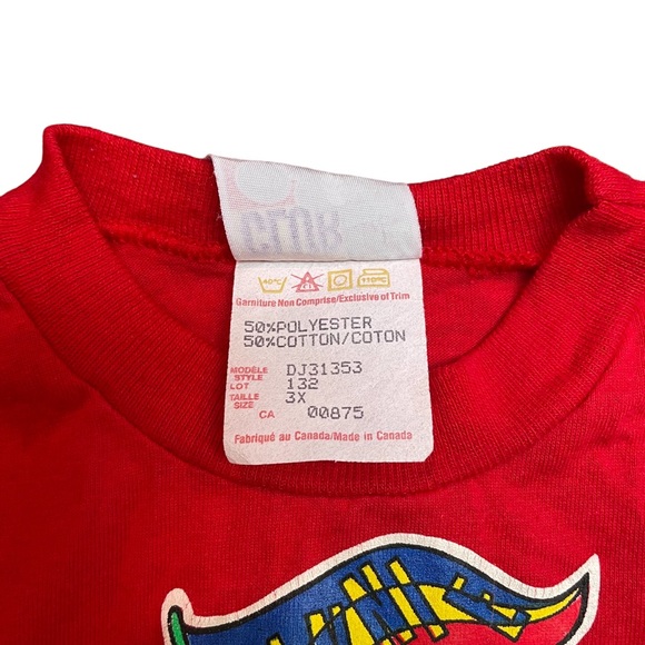 DISNEY GIRLS SIZE 3X LONG SLEEVE DRESS RED W/ WHITE STRIPES - Picture 6 of 7